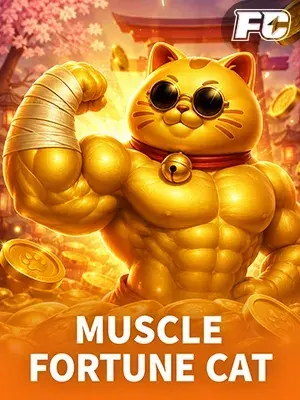 MUSCLE FORTUNE CAT slot game on Wave Play